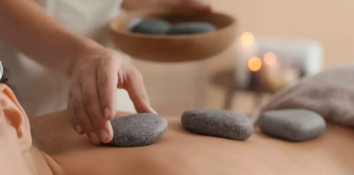 Massage stone hot stones therapy