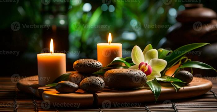 Massage relaxation wellness therapy relaxing relax spa flowers stones plant flower recovery rest orchid pink purple meditation gratuites recover bless